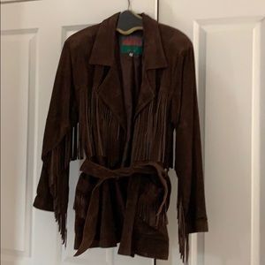 Suede fringe jacket